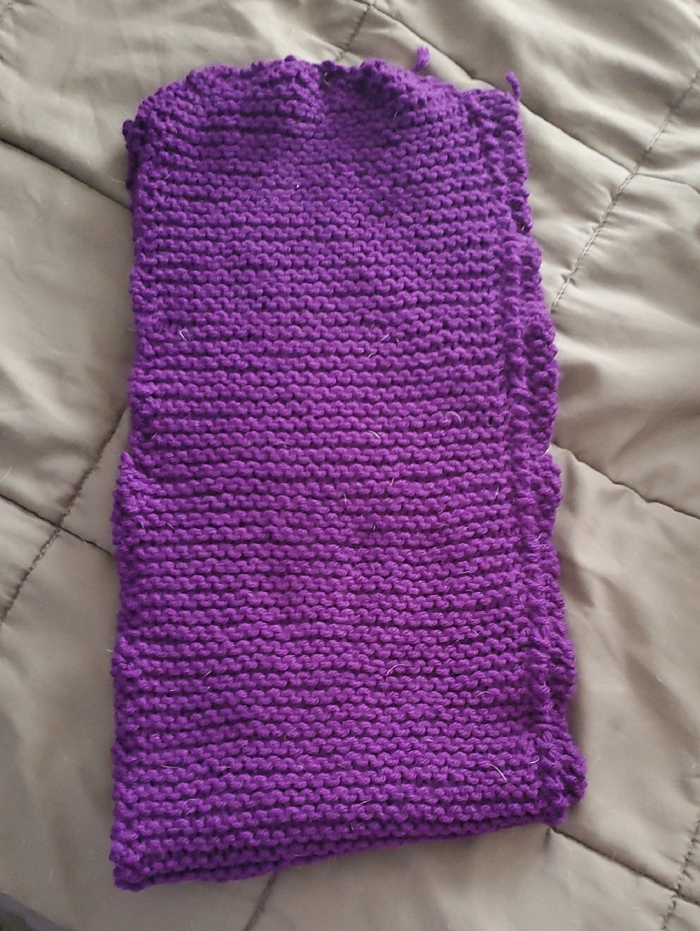 Handmade Chunky Knit Scarf in Vibrant Purple